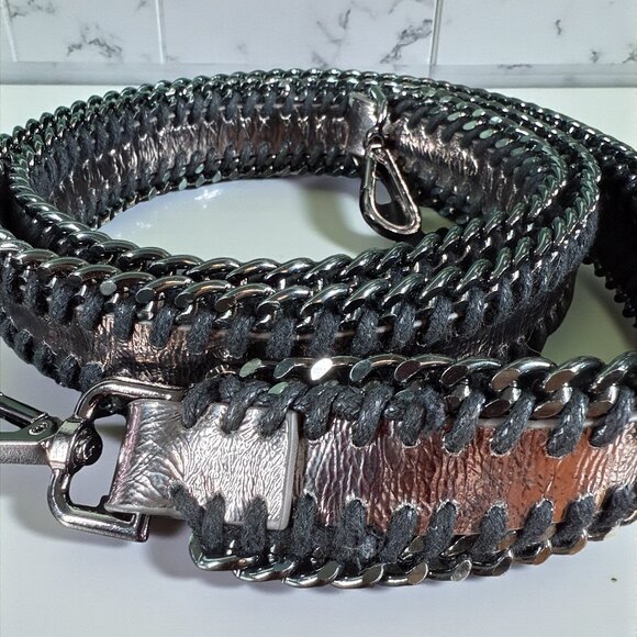 Sharif Leather & Calf Hair On SAMPLE Lion's Gate Satchel Shoulder Bag Like New - Picture 16 of 16